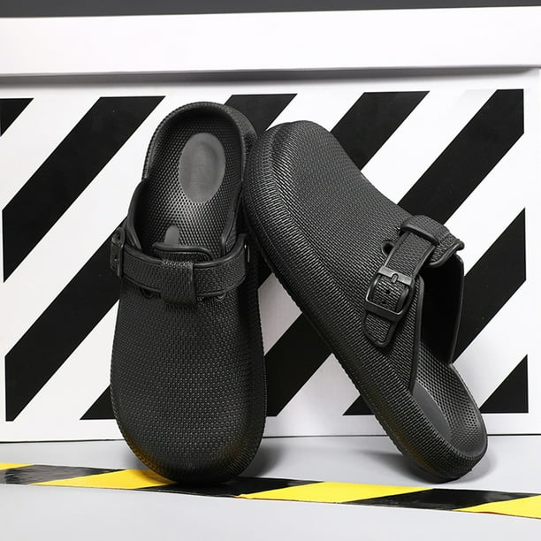 Zuecos unisex de EVA, zapatos ligeros para jardín, zapatos de trabajo cómodos y antideslizantes, sandalias ajustables con punta redonda para laboratorio