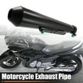 thumbnail image 2 of Motorcycle Exhaust 1.42'' Inlet Motorcycle Exhaust Muffler Pipe Motorbike Exhaust Muffler Black, 2 of 6
