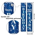 thumbnail image 2 of Cartel Para Puerta Con Cartel De Feliz Cumpleaños Número 32, Suministros De Decoración Para Fiesta De Cumpleaños De 32 Años, Para Hombres Y Mujeres, Azul, 2 of 5