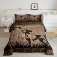 thumbnail image 3 of Feelyou Farmhouse Dog Animal Bedding Comforter Set, Vintage Lodge Cabin Twin Comforter Sets, Rustic Hunting Theme Reversible Bedding Set, Lightweight Room Decor, 2pcs, 3 of 8