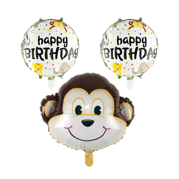 Monkey Face Birthday Party Balloon Decoration Set Kids Celebration