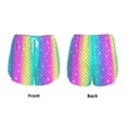 thumbnail image 5 of Picia Rainbow Scales2 Pattern Women's 2 in 1 Athletic Running Shorts High Waisted Workout Casual Gym Sweat Shorts with Comfy Liner Zipper Pockets-Medium, 5 of 9