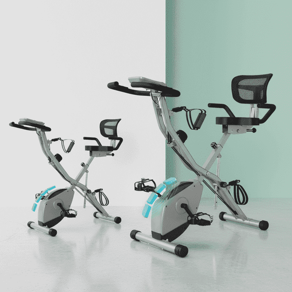 USLIM Foldable Exercise Bike for Small Spaces, 16-Level Resistance, 330 lb Capacity