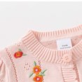 thumbnail image 4 of Odeerbi Infant Girls Embroidered Cardigan Sweater Fall Winter Knitted Cardigan Baby Cotton Sweater Embroidery Wool Sweater Round Neck Tops Pink, 4 of 8