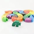 thumbnail image 4 of 26pcs Alphabet Wooden Puzzle Jigsaw Kids Number Block Preschool Snake Toy, 4 of 5