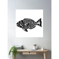thumbnail image 2 of Parrotfish Tribal Design Poster Wall Art, Modern Wall Decor For Living Room Bedroom, 16x24 UNFRAMED, 2 of 3