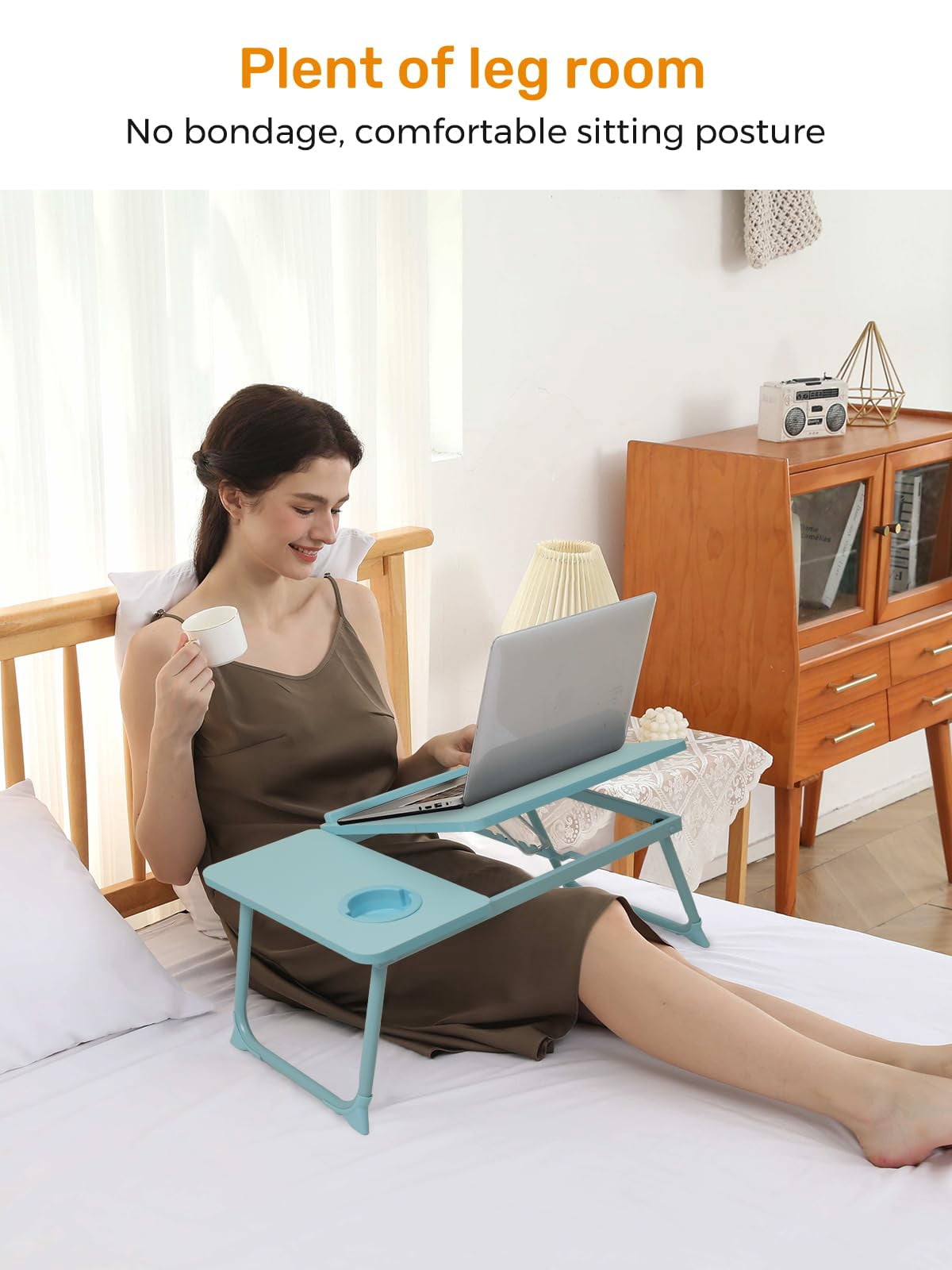 Lap Desk For Couch/sofa/floor  5-angle Adjustable Bed With Foldable &cup Holder Light Weight Tray Table Writing/eating/reading Portable Laptop Stand Adults