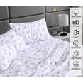 thumbnail image 4 of RUVANTI 100% Cotton Sheets – Twin Size Percale Bedding, Cooling & Breathable Floral Design, Durable with a Crisp, Soft & Comfortable Feel, 16" Deep Pocket, 3-Piece Set, Funa Flora, 4 of 9