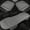 B-Gray, variant on Pu Leather Car Seat Bottom Covers Protectors Include 1 Pair Front Driver Seat Pad Mat and 1 Rear Bench Cover Universal Fit 90% Vehicles,Black
