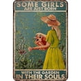 thumbnail image 1 of Placa Metal Vintage para Niña Pintura Hierro Rectangular Arte Pared Del 20x30cm, 1 of 9