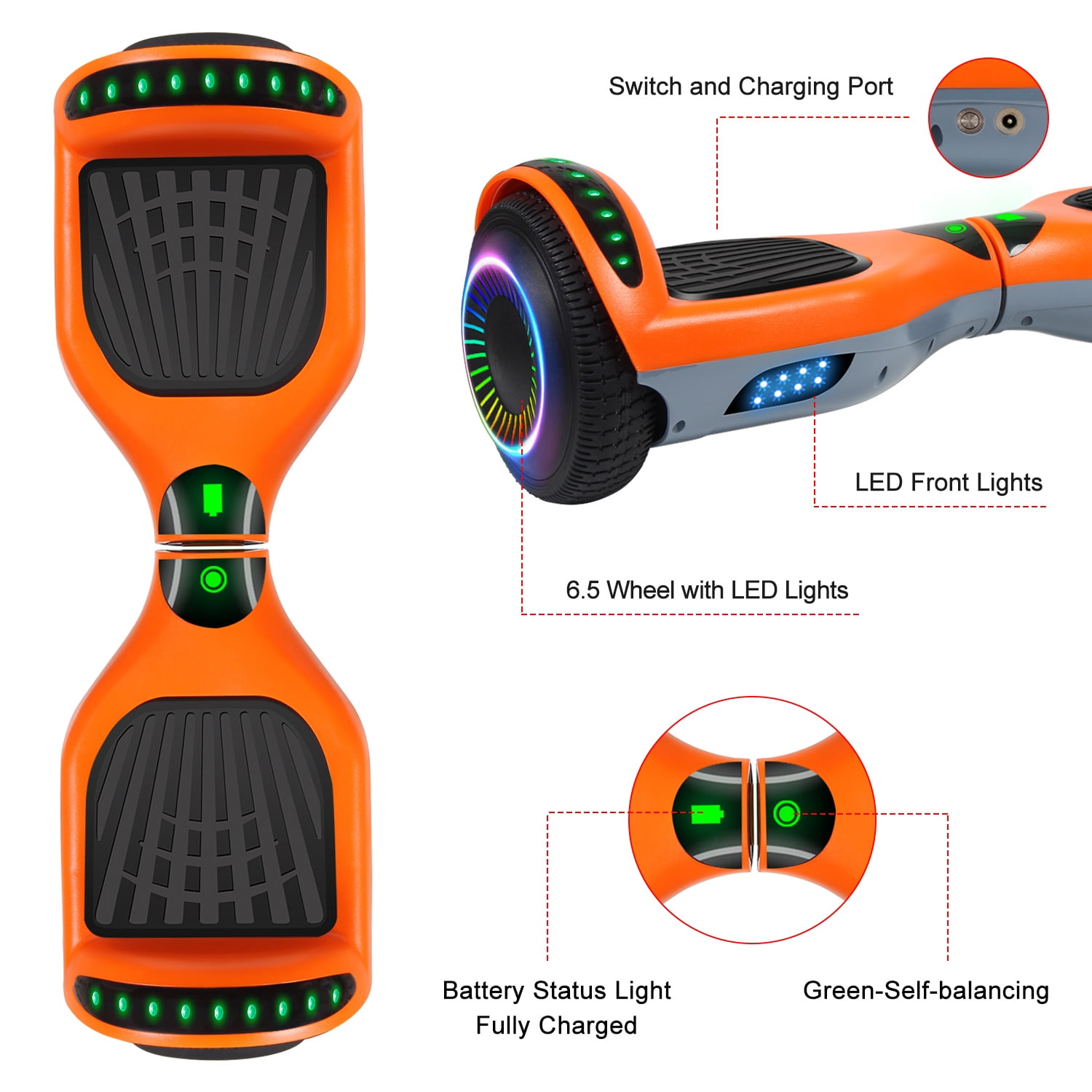 Orange light on hoverboard sale