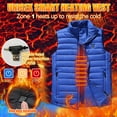 thumbnail image 2 of Herrnalise Outdoor Warm Clothing Heated For Riding Skiing Fishing Charging Via Heated Coat With Pocket Blue, 2 of 4