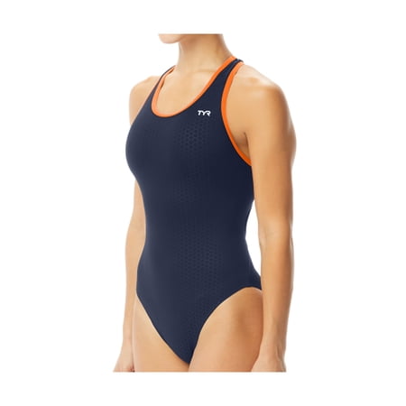Tyr Swimsuit HEXA Elite Cutoutfit Navy/Orange Size 40