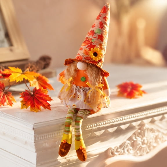 Halloween Sale Clearance!Fall Decorations for Home, -border Thanksgiving Long-legged Rudolph Doll Festival Sunflower Faceless Doll Decorative Ornaments