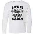 thumbnail image 3 of Inktastic Life is Better at the Cabin with Trees and Moon Long Sleeve Youth T-Shirt, 3 of 5