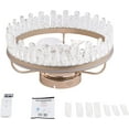 thumbnail image 5 of Miumaeov Modern Ceiling Fan Light LED Dimmable Flush Mount Lamp 6-Speed Ceiling Fan Lamp, 5 of 10