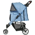 thumbnail image 6 of ZENY Three Wheels Pet Stroller, 360 Rotation, Folding Convertible Design, Blue, 6 of 10