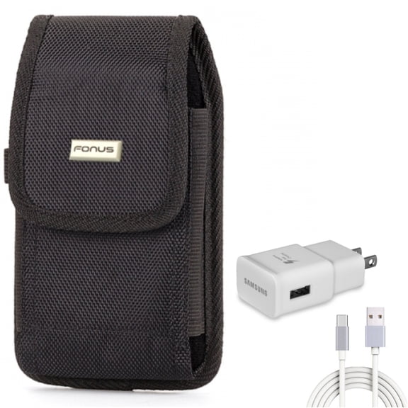 Case Belt Clip   Fast Home Charger for Motorola One 5G Ace Phone - Swivel Holster Rugged Cover and Type-C 6ft USB Cable Quick Power Combo for Motorola One 5G Ace (2021)