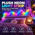 Faux Fur Neon Light Strip, 360° All-Round Glow Plush Flexible Multi ...