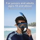 thumbnail image 2 of Reef Tourer Conjunto de Máscara y Snorkel para Adultos de una Sola Ventana, Negro/azul Metalizado, 2 of 6