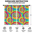 thumbnail image 2 of Orange and Purple Tie Dye Pattern Insulated Teens Curtains Set Of 2, Bedroom Essentials, Toddler Room Decor 52x84in(132x213cm), 2 of 5
