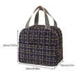 thumbnail image 3 of JHyouerji Large Capacity Insulated Lunch Cooler,Navy Waterproof Oxford Carry Handbag 9x8x6 Inch for Travel Park Office Picnic Food Organizer, 3 of 8