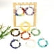 thumbnail image 4 of Nvzi Pendientes personalizados, pendientes de cuentas de grava irregulares geométricas coloridas, pendientes circulares (blancos), 4 of 5