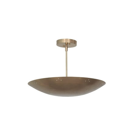 6 Light Elegant Ceiling Flushmount perforated light Pendant Mid Century Modern Raw Brass Sputnik chandelier light Fixture.