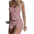 thumbnail image 3 of Dianli Pajama Set Loungewear Loose Printed Two Piece Beach Vacation Short Set Stand Collar Lapel Short Sleeve Shirt With Pockets Elastic Waist Shorts Lightweight Breathable Homewear Sleepwear, 3 of 8