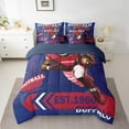 thumbnail image 2 of Erosebridal American Football City Bed in a Bag Queen Size,Buffalo Bed Set,Rugby Team Bedding Queen Size For Teens,Lightweight Bedroom Decor Reversible,7 Pieces, 2 of 7