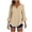 #0435-Khaki, variant on Uootdi Womens Quarter Zip Sequin Tops Glitter V Neck 3/4 Sleeve Shirts Casual Sparkly Holiday Blouse Streetwear Trendy Shiny Outfits Gift