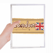 Union Jack UK London Stamp Britian Notebook Loose Diary Refillable Journal Stationery