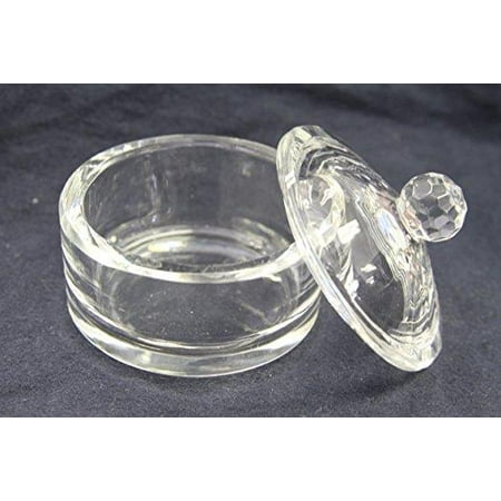 - Beauticom Large Round Glass Dappen Dish with Lid