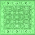 thumbnail image 1 of Ahgly Company Indoor Square Persian Emerald Green Traditional Area Rugs, 8' Square, 1 of 4