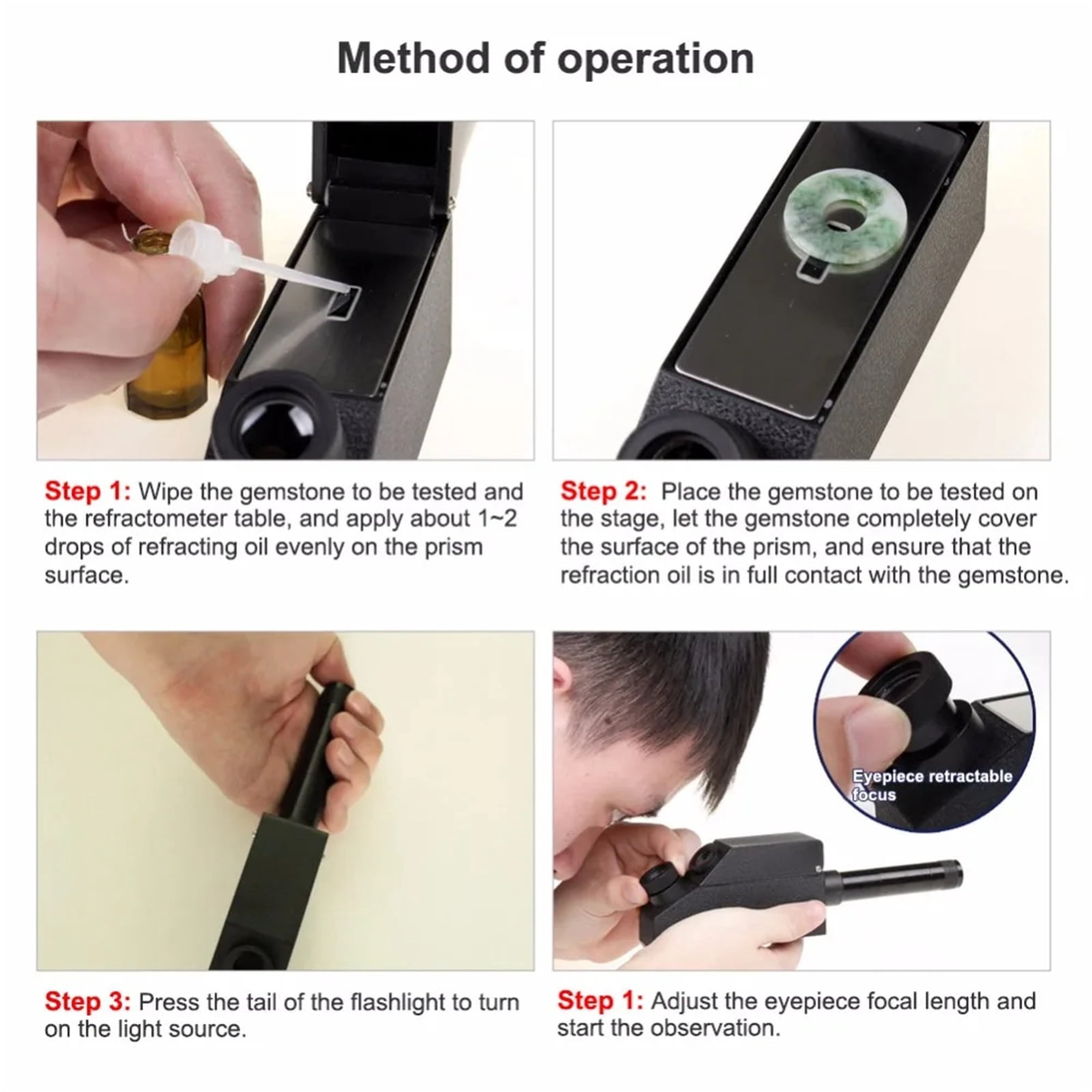 Instrument Tool Refractometer Diamond Detector External With Light Source Measurement Range