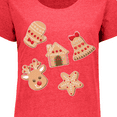 thumbnail image 4 of Inktastic Christmas Gingerbread Cookies Women's Plus Size T-Shirt, 4 of 5