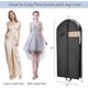 thumbnail image 3 of 60" Garment Bags for Travel, 5 Pack Garment Bag for Dresses Long, Visible Design Dress Bags for Hanging Clothes, Storage Wedding Gowns, Dresses, Suits, 3 of 5