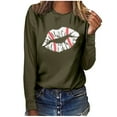 thumbnail image 1 of Leutsin T-shirt Blouse Décontractée à Imprimé à Col Rond à Manches Longues pour Femmes, 1 of 4