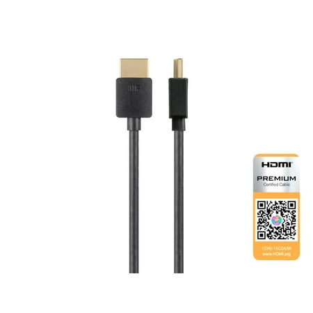 Monoprice High Speed HDMI Cable - 6 Feet - Black| Certified Premium, 4K@60Hz