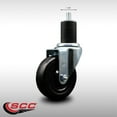 thumbnail image 2 of 4 Inch SS Soft Rubber Wheel Swivel 1-3/4 Inch Expanding Stem Caster SCC, 2 of 2