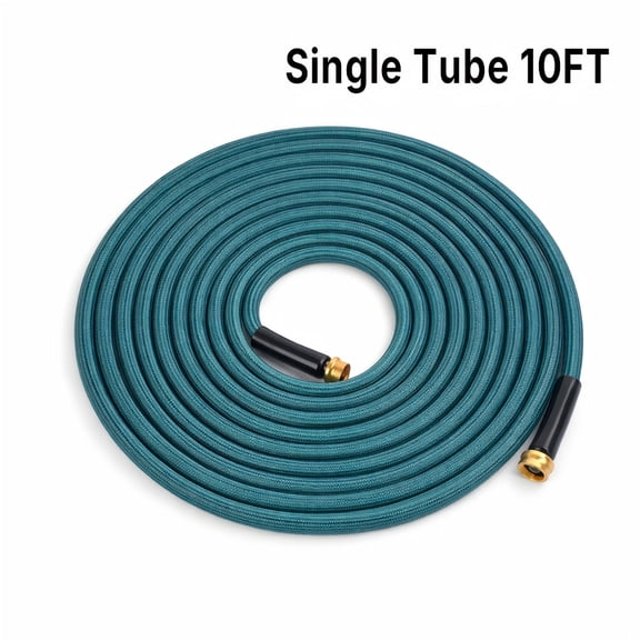 WELKA 10FT Fixed Length Garden Water Hose, Sturdy Non-Expand Water Hose with Brass Connectors for Household Outdoor Use