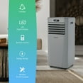 thumbnail image 3 of Costway 5000 BTU (8000BTU ASHRAE) Portable Air Conditioner with Remote Control 3-in-1 Air Cooler w/ Drying Grey, 3 of 10