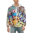 thumbnail image 2 of Adventure Time Zip Up Hoodies Unisex Realistic 3D Print Sweatshirt Long Sleeve Hooded Jacket Coat 3XL, 2 of 8