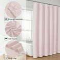 thumbnail image 5 of OVZME Leon Blush Pink Shower Curtain for Bathroom, Extra Long 84 inch, 3D Embossed Textured Fabric, Luxury Hotel Style, Water Repellent & Machine Washable, 72x84 inches, Blush, 5 of 7