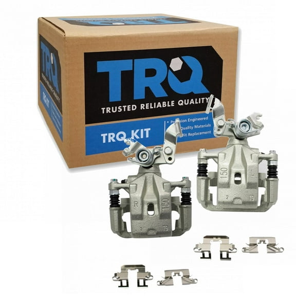 TRQ Rear Brake Caliper Set Compatible with 2006-2012 Ford Fusion 2007-2012 Lincoln MKZ 2006 Zephyr 2006-2013 Mazda 6 2006-2011 Mercury Milan
