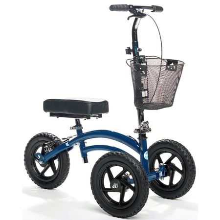 All Terrain Knee Walker Scooter Heavy Duty Bariatric Outdoor Kneerover Blue