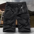 thumbnail image 1 of pstuiky Pantalones cortos deportivos para hombre, Pantalones cortos cargo con bolsillo y cintura elástica de color liso para hombre Pantalones cortos para correr para hombre, 1 of 3
