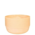 thumbnail image 2 of (240 PACK) EcoQuality 16 oz Round Beige Plastic Bowls Edge Collection - Disposable China Like Party Bowls, Heavy Duty Salad Bowls, Serving Bowl, Dessert, Wedding, Serveware, 2 of 3