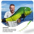 thumbnail image 3 of Yuarrent 4 piezas de acero de alto carbono Fish Assist Hook 5 ganchos señuelo cebo deportivo al aire libre Pescar Leuchtendes Grün, 3 of 6