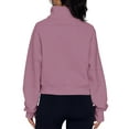 thumbnail image 3 of Rosvigor Sweatshirt for Women Half Zip Cropped Pullover Fleece Hoodies Fall Winter Tops Thumb Hole, 3 of 7